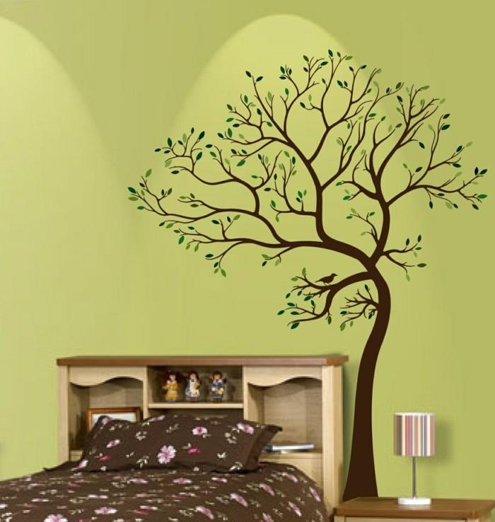 αυτοκόλλητα τοίχου ιδέες διακόσμησης υπνοδωματίου δέντρου διακόσμηση τοίχου