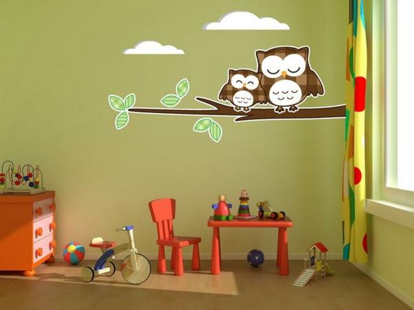 αυτοκόλλητα τοίχου για παιδικά δωμάτια κουκουβάγια διακοσμούν τοίχους