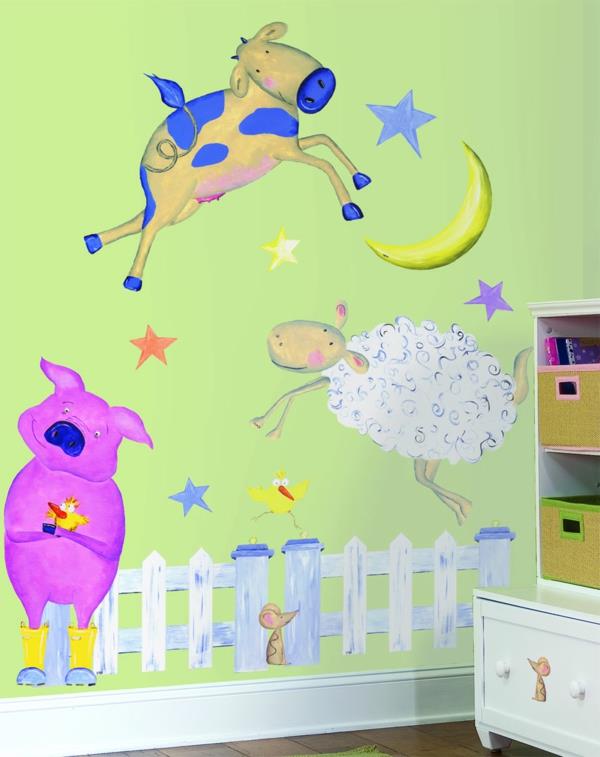 αυτοκόλλητα τοίχου για παιδικά δωμάτια αστεία σχέδια τοίχου αγροτικά ζώα
