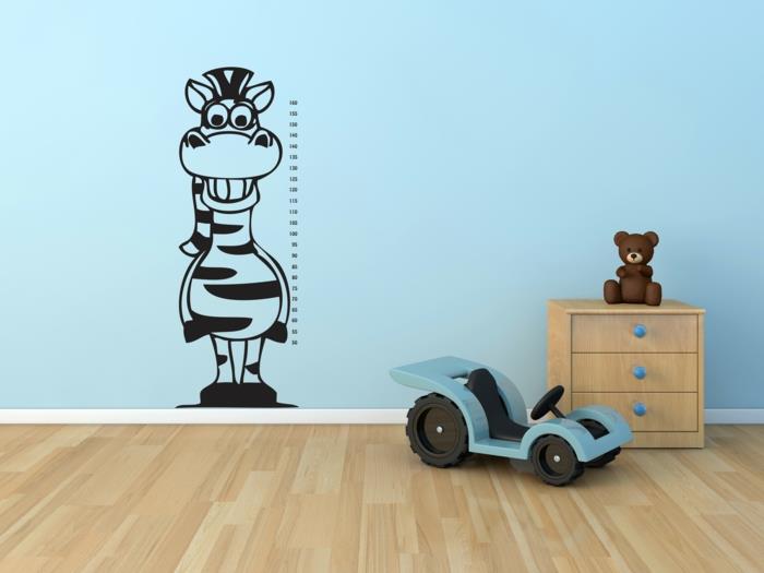 αυτοκόλλητα τοίχου παιδικό δωμάτιο ζέβρα γαλάζιο βαφή τοίχου παιδικό δωμάτιο