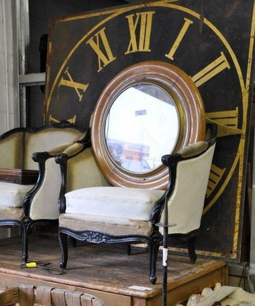 ρολόι τοίχου ντεκό ιδέα κλασικά αντίκες καθρέφτη μπαρόκ έπιπλα