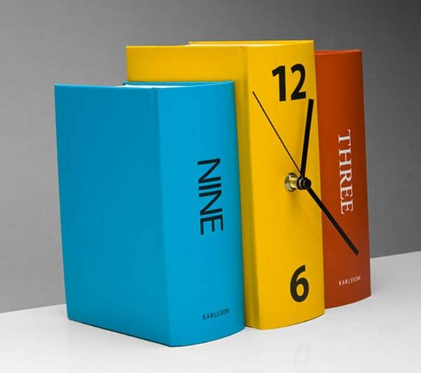 ρολόι τοίχου σχεδιασμός χοντρό ρολόι βιβλίων