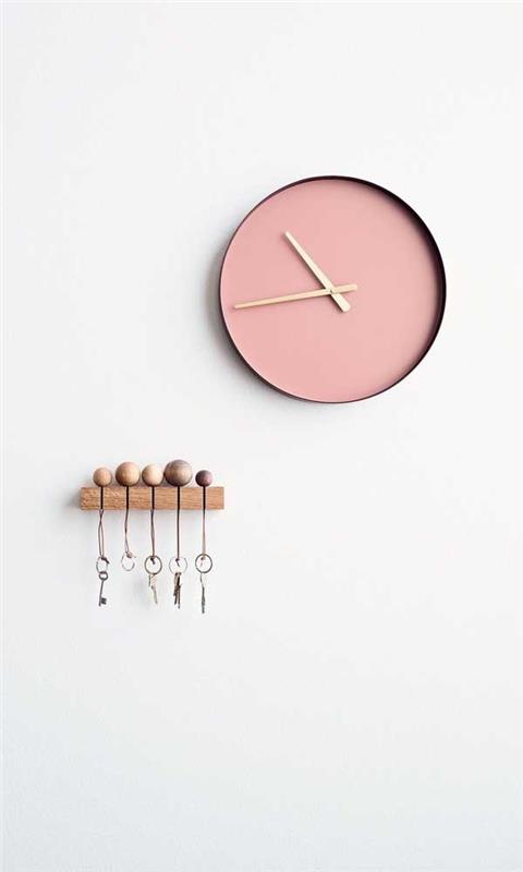 ρολόι τοίχου - ροζ ιδέα για ένα όμορφο ρολόι