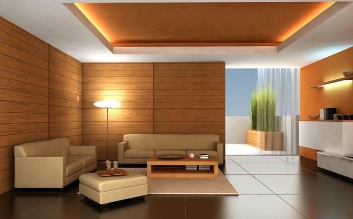 ιδέες από σαλόνι με ξύλινη επένδυση τοίχων
