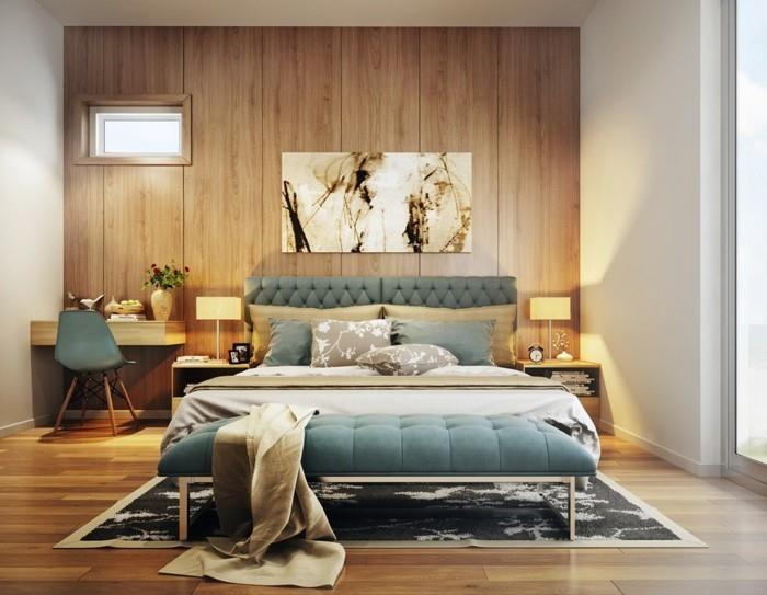 επένδυση τοίχου ξύλινο μοντέρνο σχεδιασμό τοίχου υπνοδωμάτιο πάγκο δάπεδο ξύλο εμφάνιση