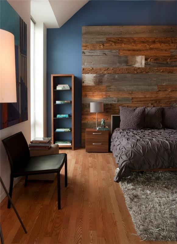 επένδυση τοίχου ξύλινο ρουστίκ σχεδιασμός τοίχου υπνοδωμάτιο