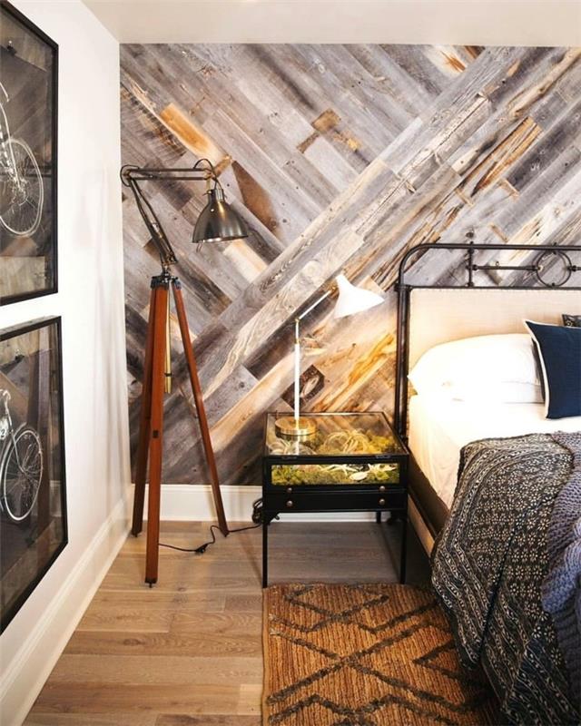 επένδυση τοίχου ξύλινα υπνοδωμάτια δροσερά δείγματα υφασμάτων τοίχου