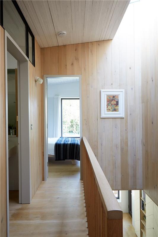 επένδυση τοίχου σε ξύλινο σπίτι ονείρων