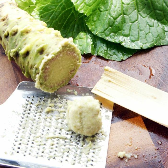 φυτό wasabi ασιατικά πιάτα τριμμένο wasabi