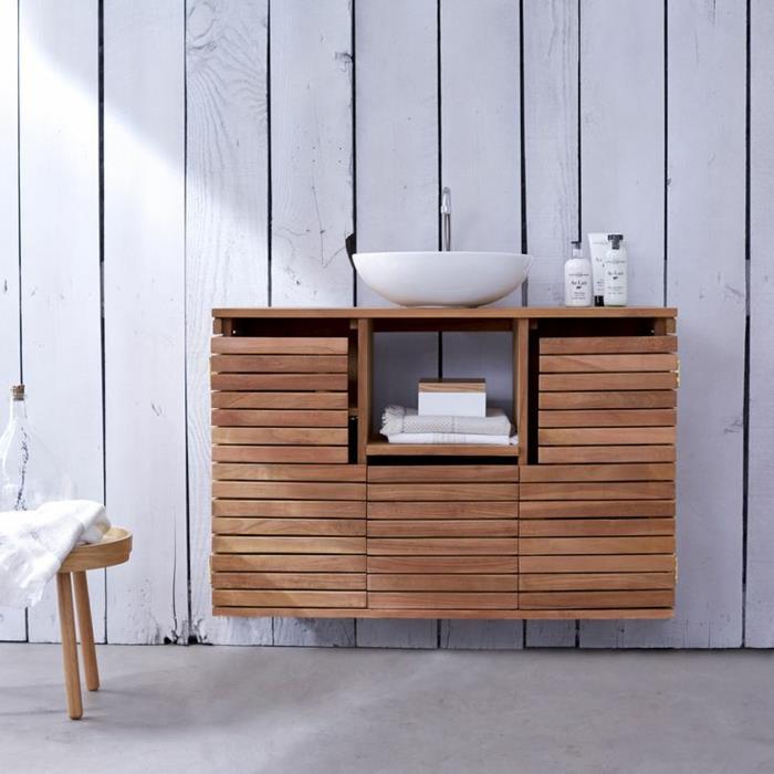 ματαιοδοξία ξύλο μοντέρνες ιδέες μπάνιου ξύλινα έπιπλα