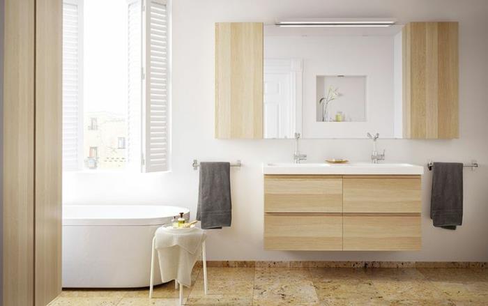 ματαιοδοξία ξύλινες ρουστίκ ιδέες μπάνιου έπιπλα ikea