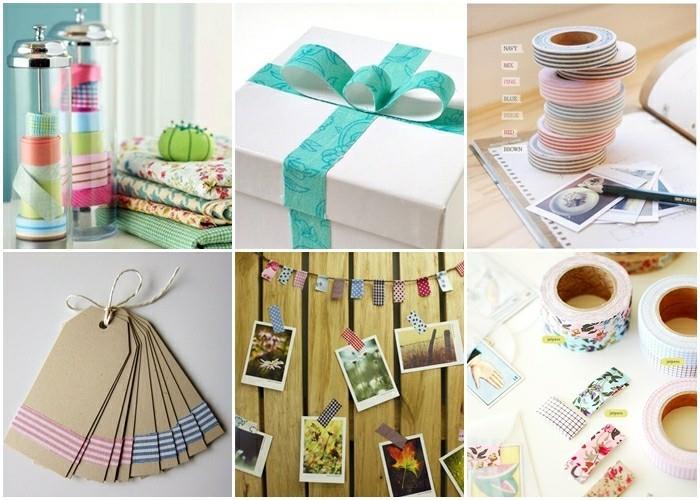 ιδέες washi tape deco κάντε το μόνοι σας κουτί δώρου κρεμάστρας τοίχου φωτογραφιών