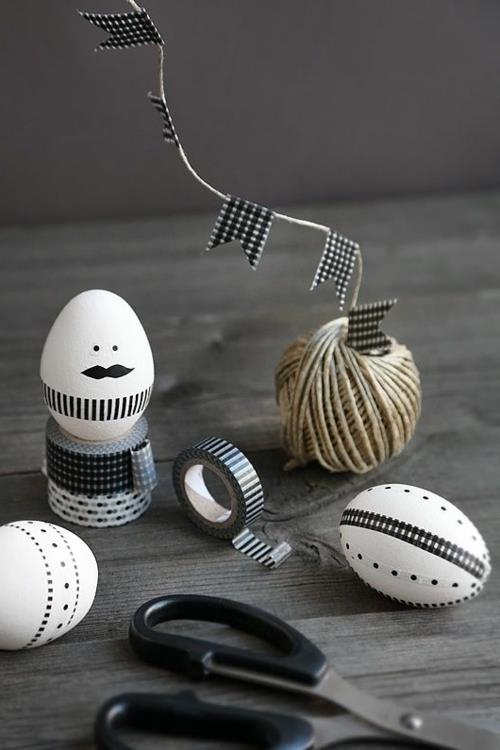 πασχαλινά αυγά μαύρο και άσπρο