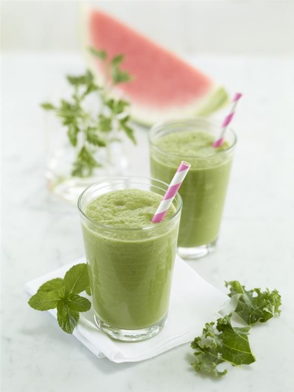 Summer Recipes καρπούζι αγγούρι σαλάτα ζωντανός τίτλος χυμός πράσινο τσάι αποτοξίνωση θεραπεία
