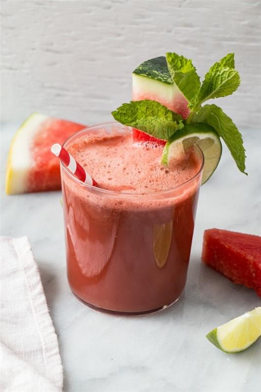 smoothie καρπουζιού με μέντα