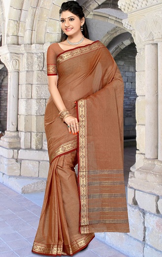 Elegantiška ruda „Kanchi Cotton Saree“