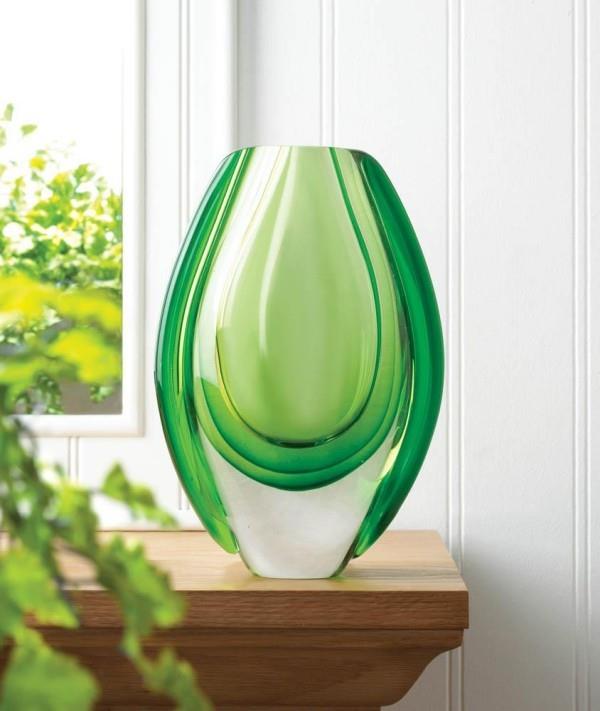 ιδέες διακόσμησης λευκού πράσινου βάζου