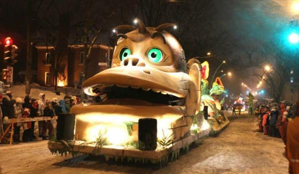 weiberfastnacht τη νύχτα για το Κεμπέκ καρναβάλι