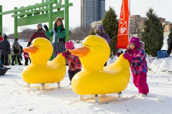 weiberfastnacht 2015 πάπιες χιονιού Quebec carnaval