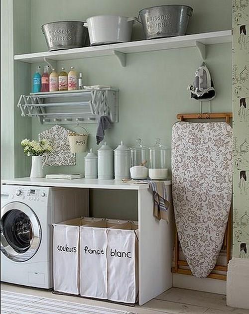 λευκή ιδέα εσωτερική διακόσμηση πλυντηρίου ρούχων στο σπίτι σας