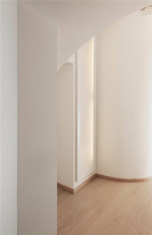 λευκοί τοίχοι laminate ανοιχτόχρωμο μινιμαλιστικό εσωτερικό σχέδιο ρετιρέ