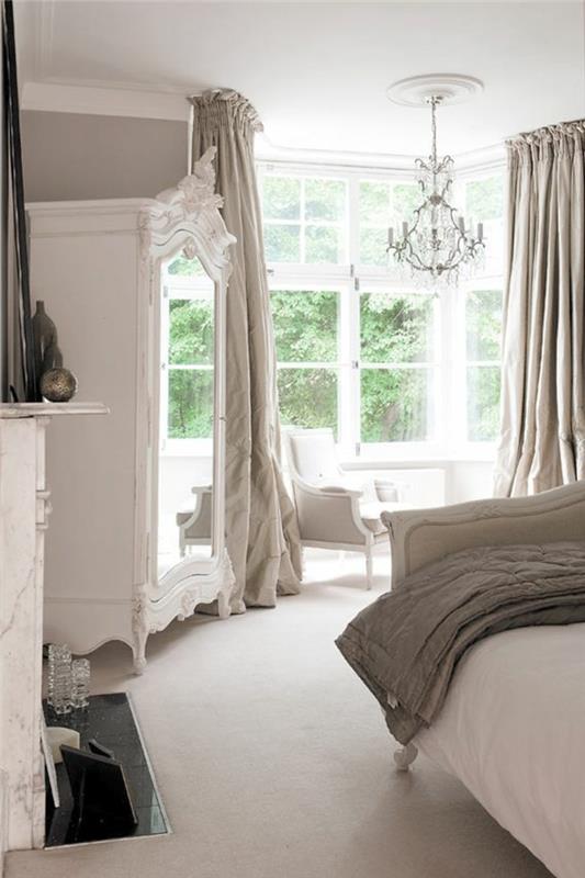 υπνοδωμάτιο λευκής ντουλάπας που καθιστά καθρέφτη ιδέες για το σπίτι
