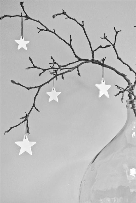Χριστούγεννα μαύρο άσπρο Χριστουγεννιάτικο τραπέζι αστέρια