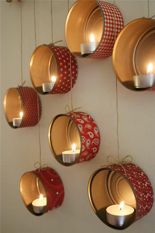 χριστουγεννιάτικες ιδέες χειροτεχνίας deco ιδέες χριστουγεννιάτικα κεριά διακόσμηση τοίχου