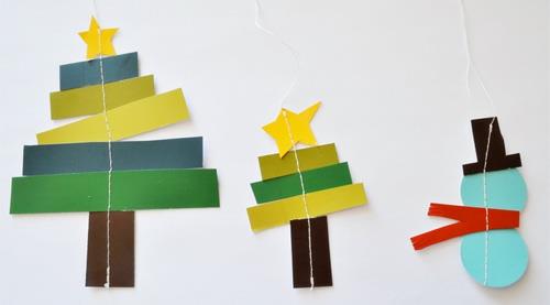 δημιουργήστε χριστουγεννιάτικες χειροτεχνίες με χρωματιστό χαρτί