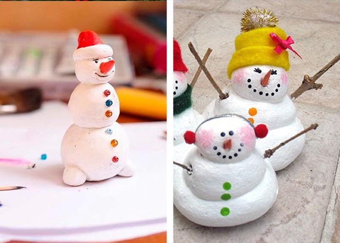 φτιάξτε μόνοι σας χριστουγεννιάτικες χειροτεχνίες με παιδιά χιονάνθρωπους