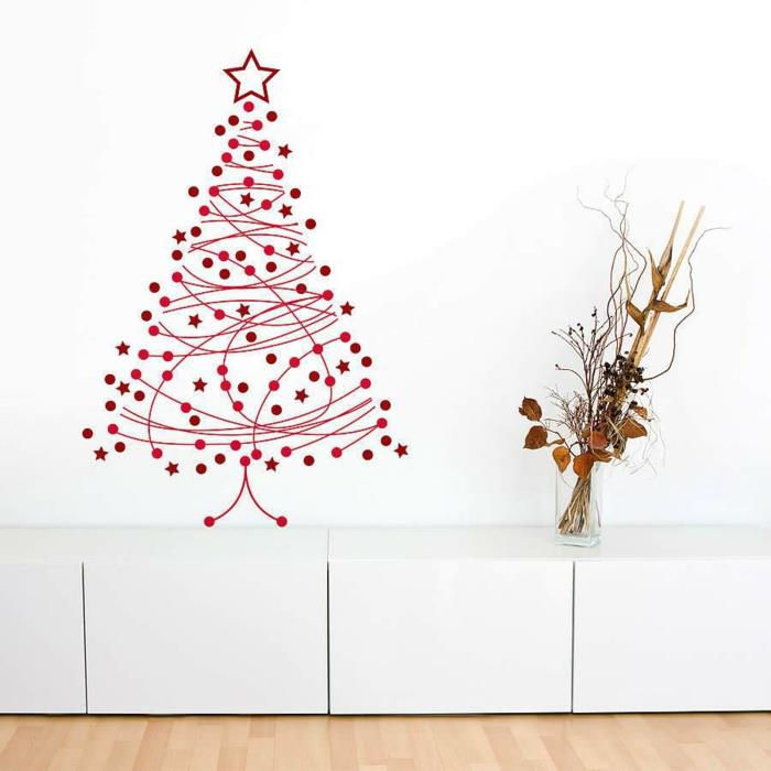 χριστουγεννιάτικο δέντρο τεχνητό τεχνητό χριστουγεννιάτικο δέντρο δοκιμή μέσω τοίχου αυτοκόλλητο τοίχου φιλιγκράν