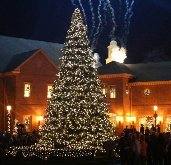 χριστουγεννιάτικο δέντρο φώτα αυλή κάστρο