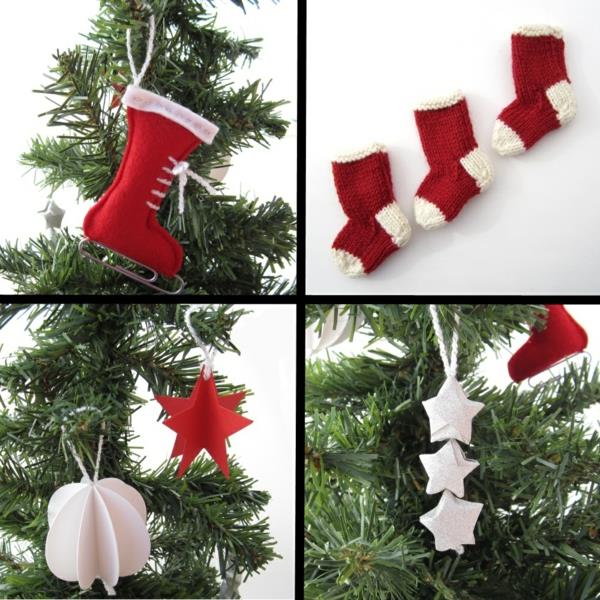 φτιάξτε τις δικές σας μπάλες χριστουγεννιάτικου δέντρου κόκκινες μπότες