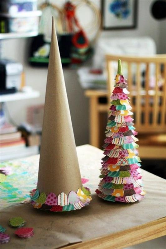 tinker χριστουγεννιάτικα δέντρα διακοσμήσεις φτιάξτε το δικό σας χαρτόνι με χρωματιστό χαρτί