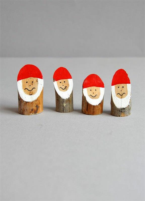 χριστουγεννιάτικο δέντρο Άγιος Βασίλης κάνει κοσμήματα tinker μόνοι σας τσόχα ξύλο