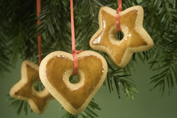 χριστουγεννιάτικο δέντρο στολίδια μπισκότα αστέρια καρδιάς