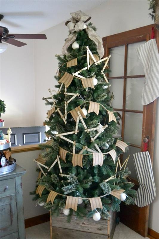 tinker χριστουγεννιάτικα διακοσμητικά γιρλάντα χριστουγεννιάτικο δέντρο εξοχικό στυλ φρέσκο ​​πράσινο