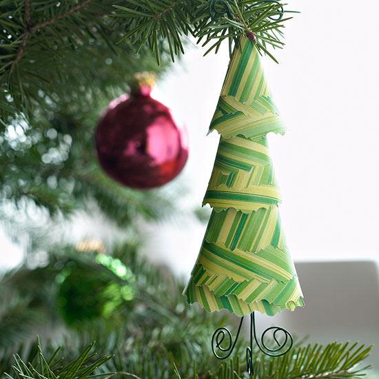 Χριστουγεννιάτικα διακοσμητικά χαρτιά δέντρα χαρτί σε πράσινο