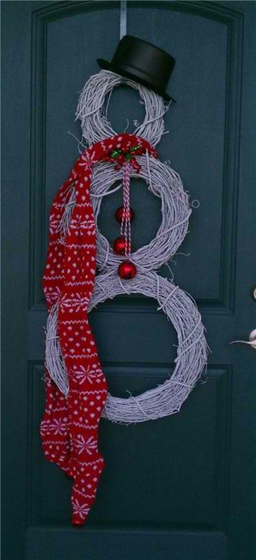 χριστουγεννιάτικα διακοσμητικά για διακοσμήσεις εξωτερικής εισόδου χιονάνθρωπος πόρτα εισόδου πρωτότυπο