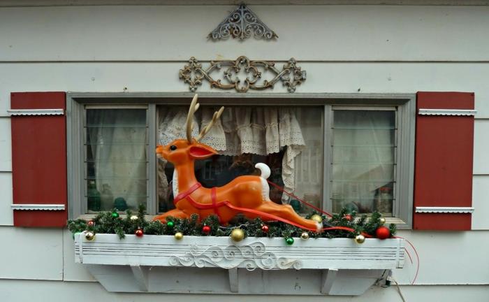 χριστουγεννιάτικη διακόσμηση για εξωτερικό παράθυρο διακόσμηση φυτού δοχείο rudolf