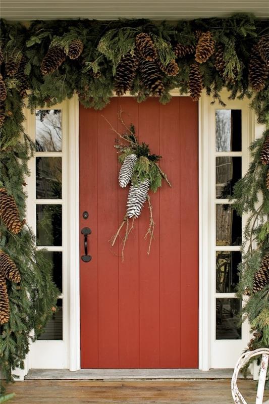 χριστουγεννιάτικη διακόσμηση είσοδος βρύσης πόρτα διακόσμηση χριστουγεννιάτικη γιρλάντα