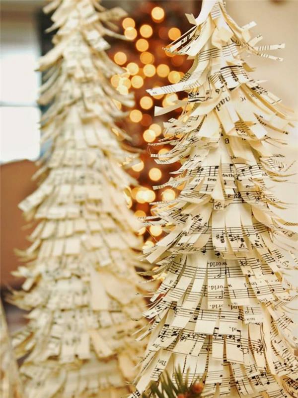 χριστουγεννιάτικες ιδέες διακόσμησης χριστουγεννιάτικο δέντρο φτιάξτε χριστουγεννιάτικα δέντρα μόνοι σας χαρτί χαρτιού
