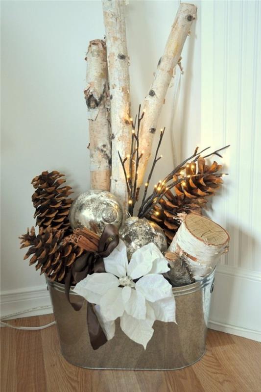 χριστουγεννιάτικες ιδέες διακόσμησης σκανδιναβικό ρουστίκ ξύλο πεύκου