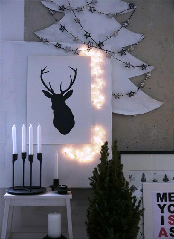 χριστουγεννιάτικες ιδέες διακόσμησης κεριά σκανδιναβικού στυλ χριστουγεννιάτικο δέντρο