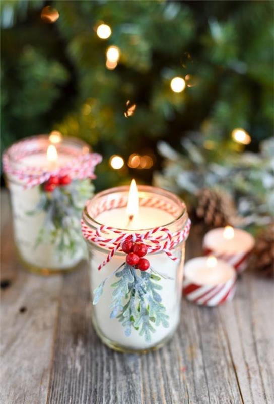 φτιάξτε τη δική σας χριστουγεννιάτικη διακόσμηση ρίξτε κεριά
