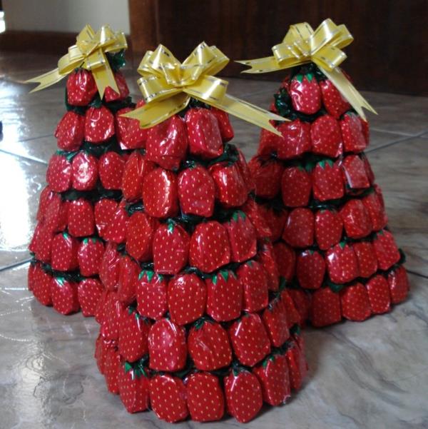 χριστουγεννιάτικη διακόσμηση τροπικά στυλ γλυκά μασώμενη καραμέλα φράουλα