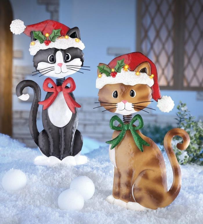 χριστουγεννιάτικη διακόσμηση χριστουγεννιάτικη διακόσμηση νεράιδα φώτα γάτες
