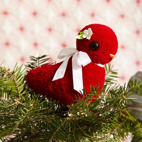 tinker χριστουγεννιάτικα στολίδια χριστουγεννιάτικο δέντρο στολίδι μαλλί πουλιών