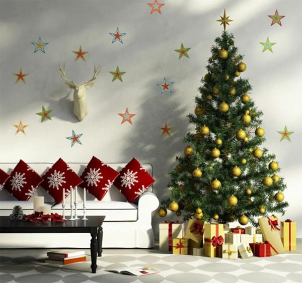 χριστουγεννιάτικες ιδέες διακόσμησης χριστουγεννιάτικο δέντρο κρυστάλλων χιονιού