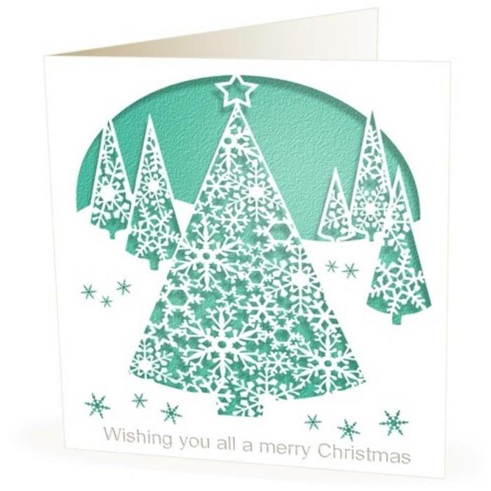 Χριστουγεννιάτικη κάρτα tinker χαρτί κομμένα Χριστούγεννα παράδειγμα